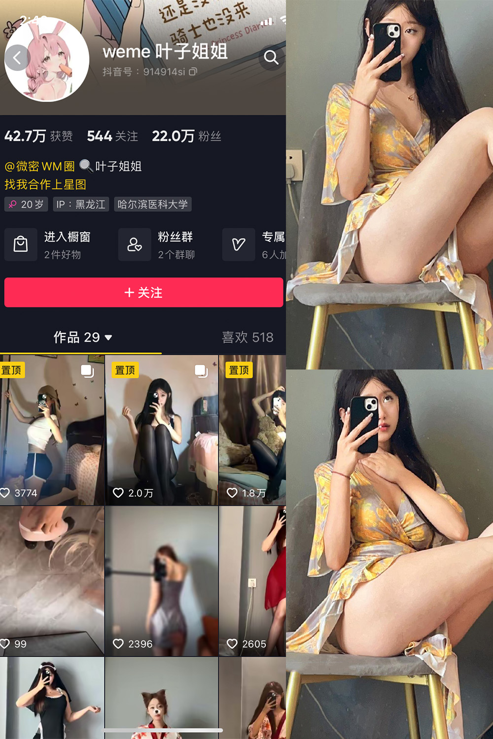 抖音 叶子姐姐 微密圈  NO.014期 【6P9V】最新至：2023.6.7(抖音叶子姐姐流体画)插图